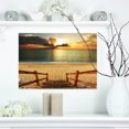 thumbnail image 1 of Marche d'Escalier vers la Plage de Sable - Impression sur Toile de Pont, 1 of 3