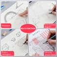 thumbnail image 4 of Math Geometry Drawing Template | Multifunctional Student Stationery Ruler | Transparent Plastic | 7.6 in x 4.5 in | Oval Building Mapping Layout Tools | Durable PVC | 1 Pack, 4 of 6