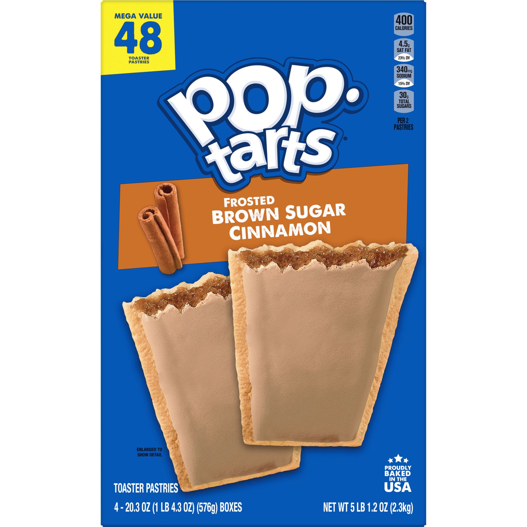 Pop-Tarts Frosted Brown Sugar Cinnamon Instant Breakfast Toaster