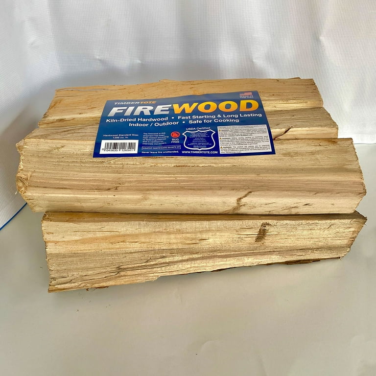 TimberTote Natural Hardwood Mix Fire Log Firewood Bundle for Fireplace u0026  Firepit - Walmart.com