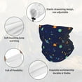 thumbnail image 3 of Neck Gaiter Face Cover Scarf, Space Galaxy Soft Face Sun Mask Cover Scarf Headband Cooling Sweat Absorbing Bandanas Hiking Cycling Running, 3 of 7