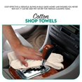 thumbnail image 6 of Zuperia 50-pack Shop Towels, (14" x 12" inches) Cotton Reusable Cleaning Rags, Multipurpose Garage and Automotive Cloths, (White), 6 of 7