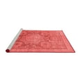 thumbnail image 2 of Ahgly Company Machine Washable Indoor Round Abstract Red Modern Area Rugs, 8' Round, 2 of 4