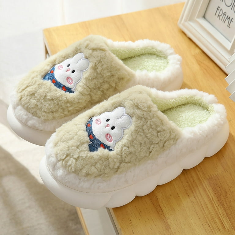 Warm Knit House Slippers for Women Comfy Fleece Lined Winter