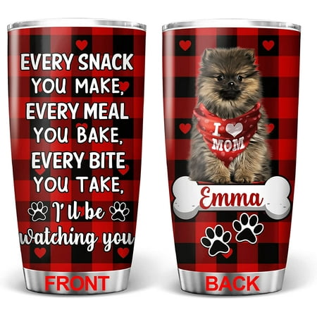 

Pomeranian Tumbler Every Snack You Make Dog Tumblers Gifts for Dog Lover Mom from Daughter Son Dogs Birthday Mothers Day Stainless Steel Insulated Coffee Cup 20oz