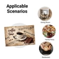 thumbnail image 5 of Joocar Coffee Time Music Notes And Chocolate Design Linen Table Mats Set Of 4 For Home Kitchen Table Decor 12x18 inch, 5 of 5