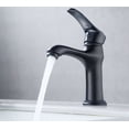 thumbnail image 2 of Mezclador de lavabo, grifo de agua fría y caliente de latón negro, 2 of 4