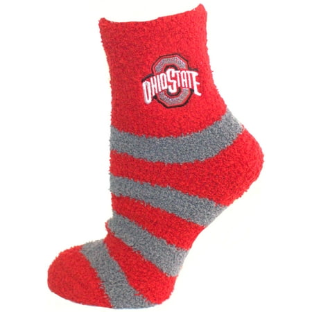 Ohio State Buckeyes Striped Fuzzy Lounge Socks Walmart Com