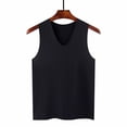 thumbnail image 2 of Women's Sleeveless Tank Top, Loose Fit Casual Turtleneck Blouse with Wide Straps, Solid Color Vest for Daily Wear, Street Fashion and Versatile Outfits-Black, 2 of 9