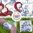 thumbnail image 6 of Blue Nautical Octopus Shower Curtain Set Funny Ocean Kraken Shower Curtains for Bathroom Cool Octopus Decor Polyester Fabric-72" x 72", 6 of 6