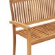 thumbnail image 4 of Banco de patio exterior VidaXL apilable con cojín de madera de teca, 4 of 9