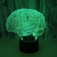 thumbnail image 3 of Lámpara LED con ilusión 3D de cerebro, lámpara Art Deco, luces LED decorativas, control remoto, luz nocturna que cambia de 7 a 16 colores, alimentada por USB, regalo para niños, cumpleaños, regalos de, 3 of 5
