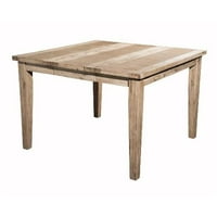 Alpine Furniture 8812-03 Aspen Extension Pub Table with Butterfly Leaf, Antique Natural 36 x 54 x 36-54 in. by Alpine Furniture