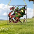 thumbnail image 3 of Stained Glass Window Hanging, Gothic Acrylic Suncatcher for Window Hanging, Round Sun Catcher for Window Art Wall Decor, Nature Art for Bedroom, 3 of 6
