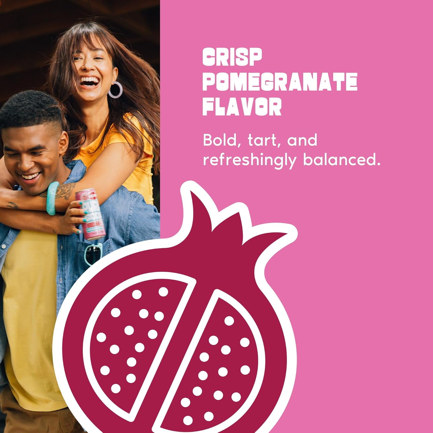 PuraSoda® Pomegranate | Low-Calorie, Cane Sugar Soda Beverage | Non-GMO, Vegan | Made with Pure Cane Sugar, No Preservatives | 10.1 fl oz (300ml) Cans, 24-Pack