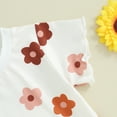 thumbnail image 5 of Bagilaanoe 2pcs Toddler Baby Girl Shorts Set Short Sleeve Flower Print T Shirt Tops + Shorts 6M 12M 18M 24M 3T 4T Kids Casual Summer Clothes, 5 of 8