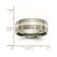 thumbnail image 6 of Chisel Titanium Brushed with Sterling Silver Inlay 8mm Band, 6 of 7
