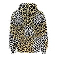 thumbnail image 4 of Men's Leopard Print Half Zip Hooded Sweatshirt Pullover Casual Comfortable Streetwear Top for Outdoor Yellow1 XXXL, 4 of 4