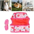 thumbnail image 1 of Pet Rabbit Dresses, Rabbit Harness Dress Cartoon Strawberry Pattern Polyester Nylon Fine Workmanship Pink  for Hamster S,M,L, 1 of 7