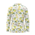 thumbnail image 5 of Yuyamidu Yellow Lemon Women's Long Sleeve Golf Shirts Flowers Athletic Tennis Shirts Soft Quarter Zip Golf Clothes Workout Pullover Tops Size XS, 5 of 8