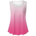 thumbnail image 5 of Babysbule Women's Round Neck Gradient Tank Tops Fashion Solid Printed Loose Sleeveless T-shirt Pullover ank Tops, 5 of 5