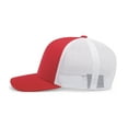 thumbnail image 3 of Pacific Headwear Trucker Snapback Cap 104C Red/White/Red Os, 3 of 8