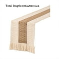 thumbnail image 3 of Hearth & Gear And Linen Table Flag Color Table Flag And Linen Knotted Hollow Fringe Table Decoration Cloth Tea Mat Home Table Flag Tablecloth for Folding Table Fitted Rectangular Banquet Table Cover, 3 of 7