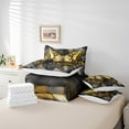 thumbnail image 4 of Gold Butterfly Bedding Comforter Sets 7 Pieces Black and Gold Marble Bed in a Bag, Grey Stone Pattern Full Bedding Sets Foil Print Comforter Set, Black Grey Golden Marbling Bedding Sets, 4 of 4