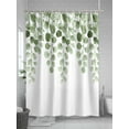 thumbnail image 5 of Shower Curtain Sage Green Eucalyptus Leaf Bathroom Curtains with Hooks, Waterproof Fabric Leaves Branch Bath Shower Curtains Set for Bathroom Bathtubs Decor 36x72 Inch, 5 of 8
