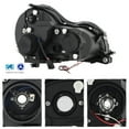 thumbnail image 2 of AKKON - For Benz W210 E-Class 4 Doors Sedan Black Bezel Dual LED Projector Halogen Type Projector Headlights, 2 of 7