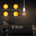 thumbnail image 4 of Simple Deluxe 12 Feet 360W Extension Hanging Lantern Pendant Light Lamp Cord Cable E26 Socket On/Off Switch (No Bulb Included), 2 Pack, White, 4 of 6