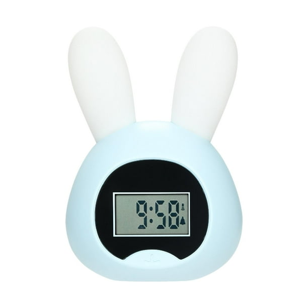 Reloj Despertador Digital Grande, con Luces Nocturnas Regalo para LED Batería Recargable Inteligente Snooze para Escritorio Niñas , Azul Un azul perfecl Despertador para niños