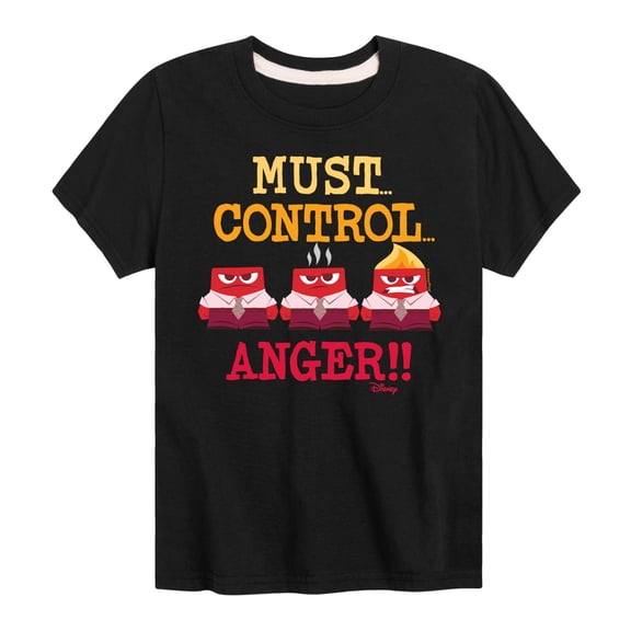 Inside Out - Must Control Anger - Toddler And Youth Short Sleeve Graphic T-Shirt