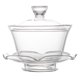 thumbnail image 1 of 1 juego de taza de té con tapa y platillo de vidrio transparente para té Kung Fu, 1 of 5
