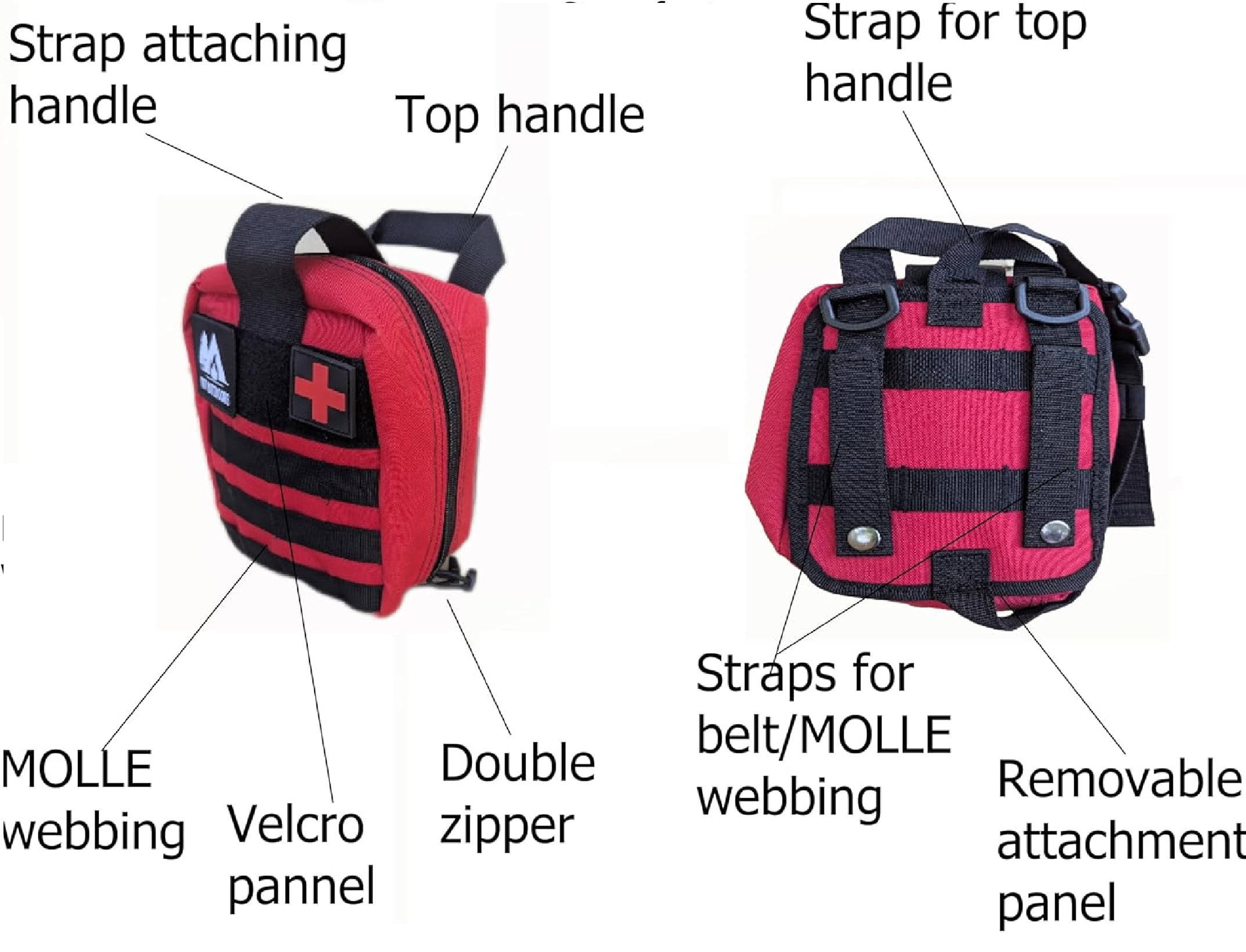 WT Outdoors Hunting and Fishing First Aid Trauma Kit .Quick Deployment Bag anti Burn Choking , Survival Device Care,Blanket, CPR Mask – Bleed