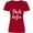 Red, variant on Inktastic Paris Bonjour with Hearts in White Text Women's V-Neck T-Shirt