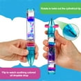 thumbnail image 5 of Farfi Motion Bubble Pen Anti Anxiety Hourglass Design Stress Relief Colorful Liquid Motion Bubbler Fidget Pen Desk Toys School Supplies (Blue), 5 of 13