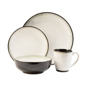 Sango Nova 16-Piece Stoneware Dinnerware Set, Plates, Bowls & Mugs, Black
