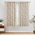 thumbnail image 6 of CURTAINKING Linen Curtains Floral Curtains for Living Room 63 Inch Long Tan French Curtains Back Tab Light Filtering Toile Print Farmhouse Bedroom Curtains Window Curtain Set 2 Panels, 6 of 10