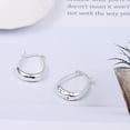 thumbnail image 4 of ASH'S CHOICE Sterling Silver Hoop Earrings for Women Silver Oval Hoop Earrings Hypoallergenic U Shaped Hoops Earring for Jewelry Gifts, 4 of 7