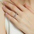 thumbnail image 5 of BERRICLE Sterling Silver Woven Wedding Rings Cubic Zirconia CZ Anniversary Band for Women, Rhodium Plated Size 7, 5 of 9