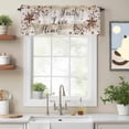thumbnail image 2 of Retro Country Stars Valance Curtain Faith Love Home Berries Farmhouses Brown Window Valances Rod Pocket Short Curtains Window Treatments for Kitchen Bedroom Bathroom Laundry 42" x 18", 2 of 9