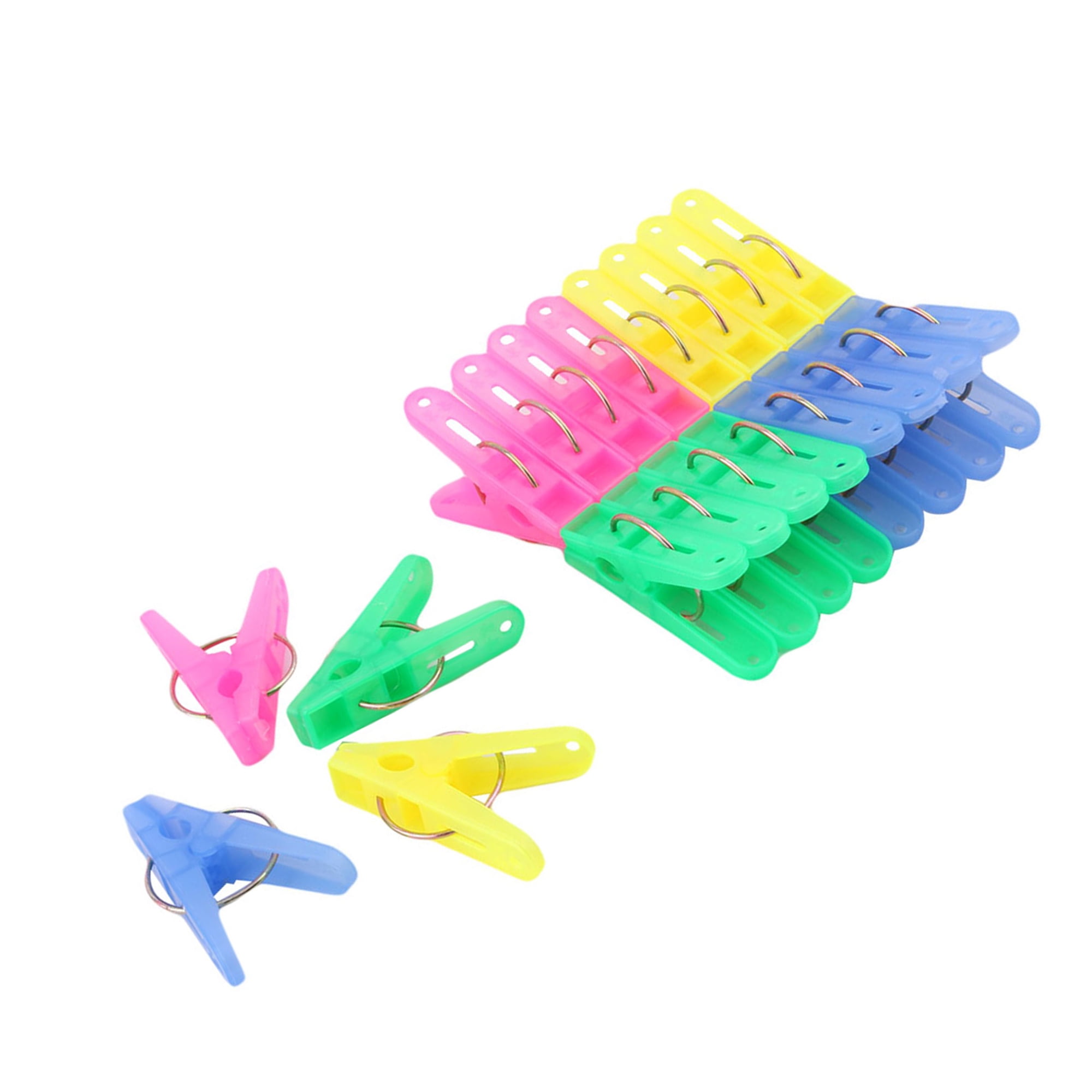 Uxcell Laundry Plastic Clothespin Clothes Socks Items Clip Clamp 20pcs