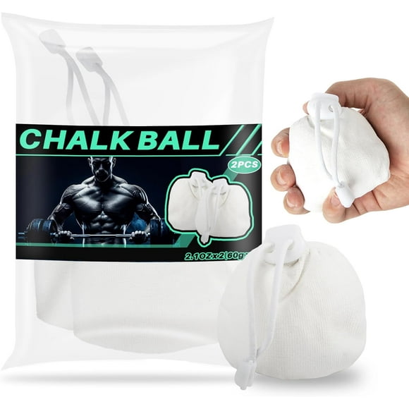 2PCS Chalk Ball - Climbing Chalk Ball Gymnastics Chalk Magnesium Ball Lifting Chalk for Gym, Gymnastics, Grip, Climbing, Weightlifting (2.1 OZ Each)