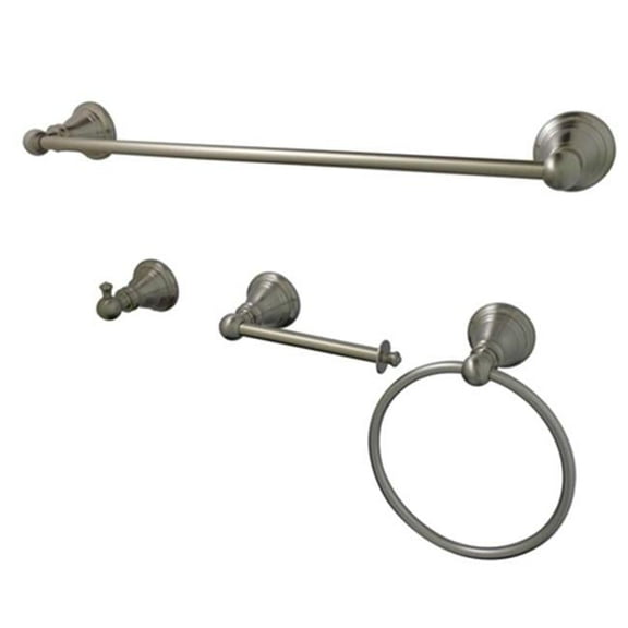 4 Piece American Classic Towel Bar Bath Hardware Set, Satin Nickel