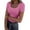 Pink, variant on Seductiva Women's T-Shirts Short Sleeve Summer Tops Women's Short Sleeve Scoop Neck Ribbed Knit Fitted Casual Tops Tee Summer Slim Basic Shirts Casual Summer Tops Trendy Solid Loose Fit Tshirt