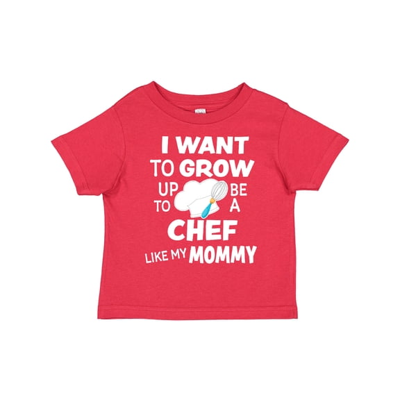 Inktastic I Want to Grow Up to Be a Chef Like My Mommy Boys or Girls Toddler T-Shirt