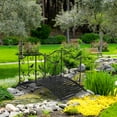 thumbnail image 3 of UBesGoo 4FT Metal Garden Bridge Yard Arch Path Bridge with Bird Patterned Curved Guardrails Decorative Footbridge, 3 of 7