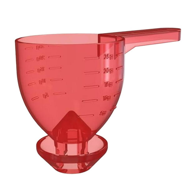 Cateissary Embudo medidor profesional multifuncional para botellas de especias Cocina y Comedor rojo 15 x 10 cm