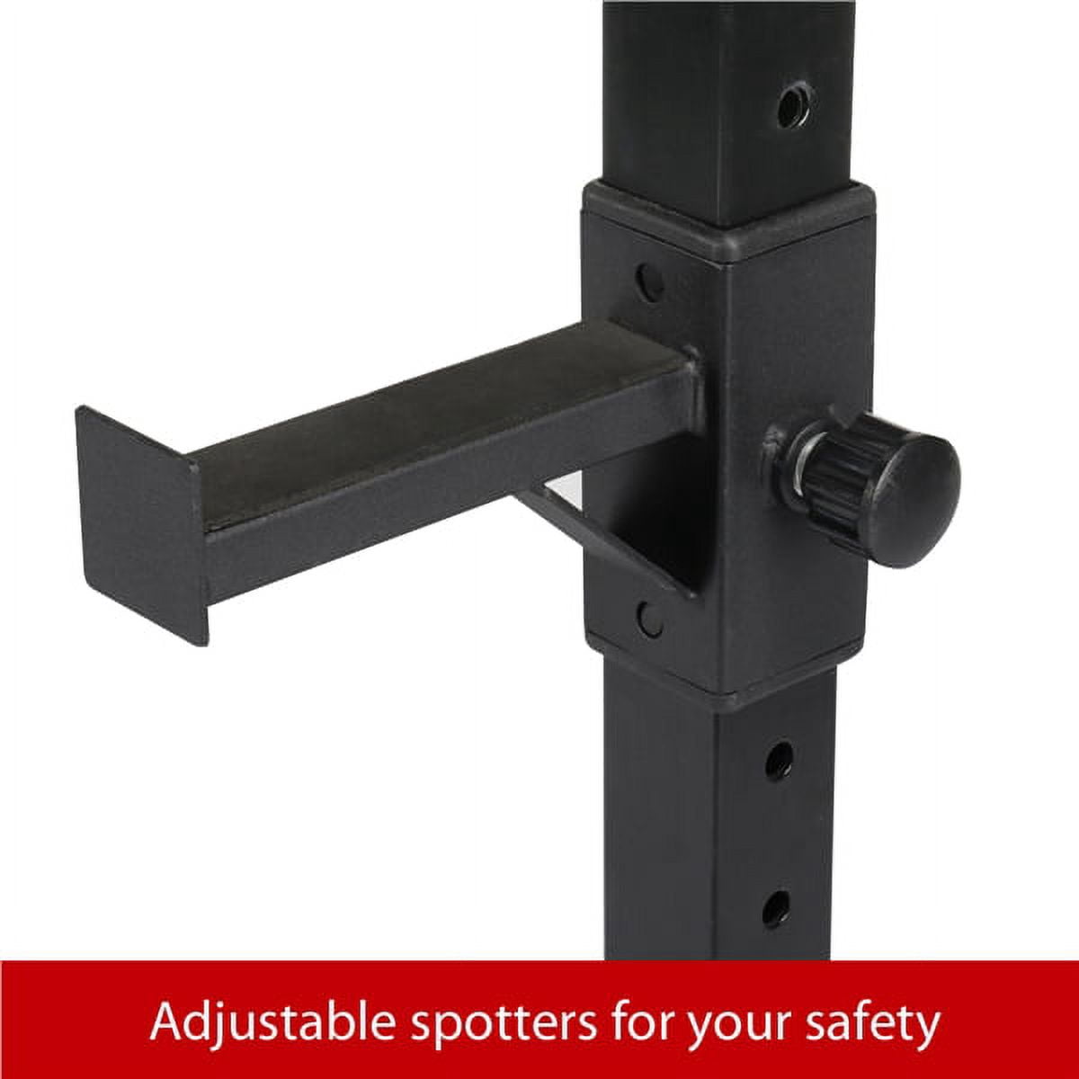 Renwick 2-Piece Adjustable Squat Stand Rack or Barbell Free Press Bench, Black, Weight Bench